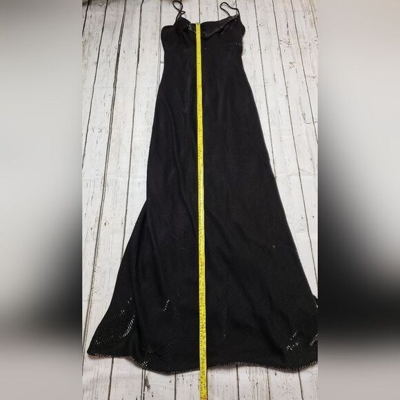 Long shimmery silver black party / new years dress - Picture 9 of 15